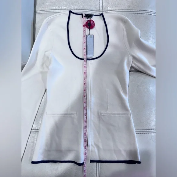 NWT $398 RAG & BONE Ella Wool-Blend Front-Zip Cardigan in XS - Picture 7 of 12